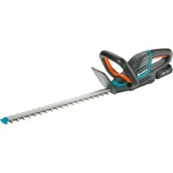GARDENA Akku-Heckenschere ComfortCut 50/18V P4A, Ready-To-Use Set (grau/türkis, Li-Ion Akku 2,0Ah P4A, POWER FOR ALL ALLIANCE)