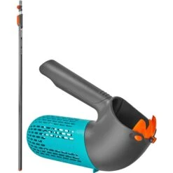 GARDENA Combisystem Beerensammler - Set, Obstpflücker (schwarz/türkis, Mit Teleskopstiel)